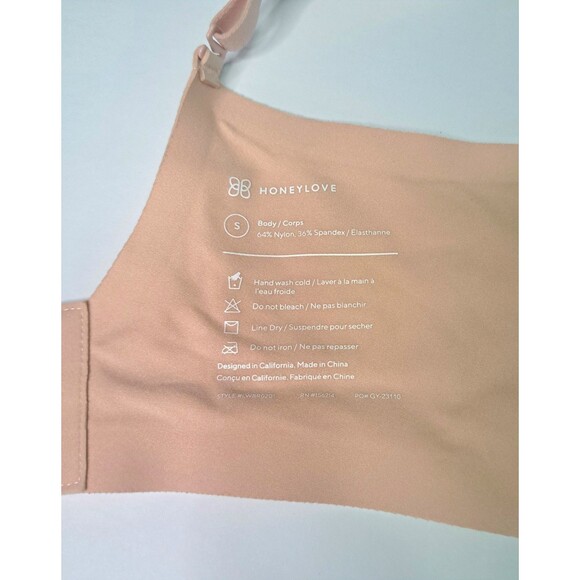 Honeylove Silouhette Wireless T-Shirt Bra Tan S Adjustable Straps Back Closure - Picture 2 of 6